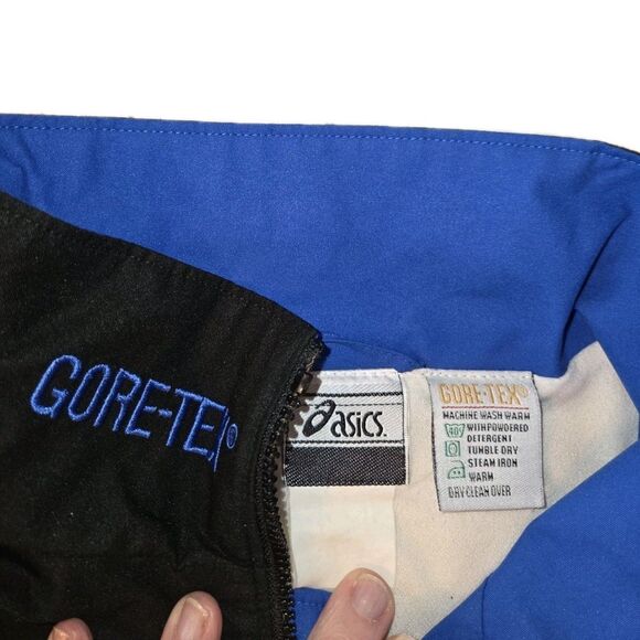 Vintage Asics Gore-Tex Full Zip Jacket Blue Rare‎ - Picture 2 of 5